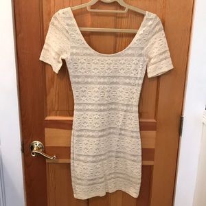 Lacey mesh fitted dress